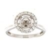 Image 1 : Genuine 14K White Gold 0.43CTW Diamond Semi Mount Ring - REF-63N3A