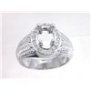 Image 1 : Genuine 14K White Gold 0.22CTW Diamond Semi Mount Ring - REF-71X2Y