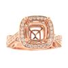 Image 1 : Genuine 14K Rose Gold 0.95CTW Diamond Semi Mount Ring - REF-129X3Y