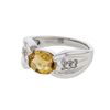 Image 1 : Genuine 14K WhiteGold 1.82CTW Citrine Cocktail Ring - REF-42K5R