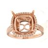 Image 1 : Genuine 14K Rose Gold 0.42CTW Diamond Semi Mount Ring - REF-80F8N