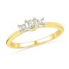 Image 1 : 0.85CT Diamond Anniversary 10KT Ring Yellow Gold