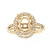 Image 1 : Genuine 14K Yellow Gold 0.69CTW Diamond Semi Mount Ring - REF-94M3F