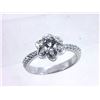 Image 1 : Genuine 14K White Gold 0.22CTW Diamond Semi Mount Ring - REF-42A6X