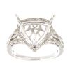 Image 1 : Genuine 14K White Gold 0.42CTW Diamond Semi Mount Ring - REF-58X3Y
