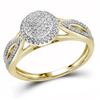 Image 1 : 0.25CT Diamond Micro-Pave 10KT Ring Yellow Gold