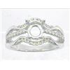Image 1 : Genuine 14K White Gold 0.51CTW Diamond Semi Mount Ring - REF-72R5H