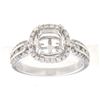 Image 1 : Genuine 14K White Gold 0.53CTW Diamond Semi Mount Ring - REF-78K3R
