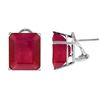 Image 1 : 15 ctw Ruby Earrings Jewelry 14KT White Gold