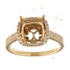 Image 1 : Genuine 14K Yellow Gold 0.39CTW Diamond Semi Mount Ring - REF-69X8Y