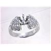 Image 1 : Genuine 18K White Gold 0.54CTW Diamond Semi Mount Ring - REF-116G8M