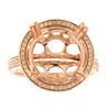Image 1 : Genuine 14K Rose Gold 0.31CTW Diamond Semi Mount Ring - REF-72X2Y