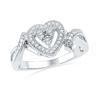 Image 1 : 0.10CT Diamond Heart 10KT Ring White Gold