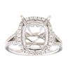 Image 1 : Genuine 14K White Gold 0.63CTW Diamond Semi Mount Ring - REF-91Y3Z