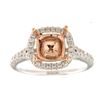 Image 1 : Genuine 14K Two Tone Gold 0.64CTW Diamond Semi Mount Ring - REF-86R3H