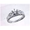 Image 1 : Genuine 18K White Gold 0.06CTW Diamond Semi Mount Ring - REF-82N4A