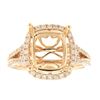 Image 1 : Genuine 14K Yellow Gold 0.63CTW Diamond Semi Mount Ring - REF-92G6M