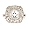 Image 1 : Genuine 14K White Gold 0.97CTW Diamond Semi Mount Ring - REF-120W6G