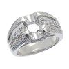 Image 1 : Genuine 18K White Gold 0.6CTW Diamond Semi Mount Ring - REF-160W7G