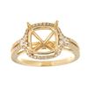 Image 1 : Genuine 14K Yellow Gold 0.4CTW Diamond Semi Mount Ring - REF-71H5W
