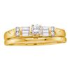 Image 1 : 0.25CT Diamond Bridal 10KT Ring Yellow Gold