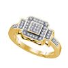 Image 1 : 0.10CT Diamond Micro-Pave 10KT Ring Yellow Gold