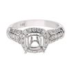 Image 1 : Genuine 14K White Gold 0.59CTW Diamond Semi Mount Ring - REF-86G3M