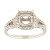 Image 1 : Genuine 14K White Gold 0.54CTW Diamond Semi Mount Ring - REF-76M2F