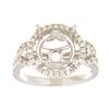 Image 1 : Genuine 14K White Gold 0.49CTW Diamond Semi Mount Ring - REF-81F8N