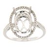 Image 1 : Genuine 14K White Gold 0.23CTW Diamond Semi Mount Ring - REF-48A8X
