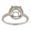 Image 1 : Genuine 14K White Gold 0.16CTW Diamond Semi Mount Ring - REF-40W2G