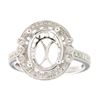 Image 1 : Genuine 14K White Gold 0.3CTW Diamond Semi Mount Ring - REF-61W6G