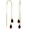 Image 1 : 2.5 ctw Garnet Earrings Jewelry 14KT Yellow Gold