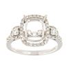 Image 1 : Genuine 14K White Gold 0.62CTW Diamond Semi Mount Ring - REF-79N6A