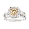 Image 1 : Genuine 14K Two Tone Gold 0.66CTW Diamond Semi Mount Ring - REF-99Y2Z