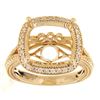 Image 1 : Genuine 14K Yellow Gold 0.34CTW Diamond Semi Mount Ring - REF-72N8A