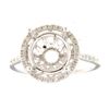Image 1 : Genuine 14K White Gold 0.37CTW Diamond Semi Mount Ring - REF-60A2X