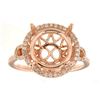 Image 1 : Genuine 14K Rose Gold 0.38CTW Diamond Semi Mount Ring - REF-63R8H