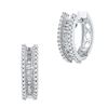 Image 1 : 0.50CT Diamond Hoops 10KT Earrings White Gold