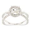 Image 1 : Genuine 14K White Gold 0.47CTW Diamond Semi Mount Ring - REF-65Z6T