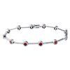 Image 1 : Genuine 18K White Gold 2.87CTW Ruby Gemstone Bracelet - REF-145X8Y
