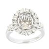 Image 1 : Genuine 18K White Gold 1.26CTW Diamond Semi Mount Ring - REF-211R6H