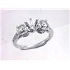 Image 1 : Genuine 14K White Gold 0.76CTW Diamond Semi Mount Ring - REF-94X2Y