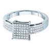 Image 1 : 0.20CT Diamond Micro-Pave 10KT Ring White Gold