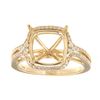 Image 1 : Genuine 14K Yellow Gold 0.42CTW Diamond Semi Mount Ring - REF-75H7W