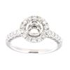 Image 1 : Genuine 14K White Gold 0.59CTW Diamond Semi Mount Ring - REF-74N9A