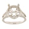 Image 1 : Genuine 14K White Gold 0.36CTW Diamond Semi Mount Ring - REF-76W2G