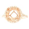 Image 1 : Genuine 14K Rose Gold 0.52CTW Diamond Semi Mount Ring - REF-77F3N
