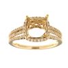 Image 1 : Genuine 14K Yellow Gold 0.46CTW Diamond Semi Mount Ring - REF-72Z3T