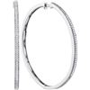Image 1 : 0.35CT Diamond Hoops 10KT Earrings White Gold